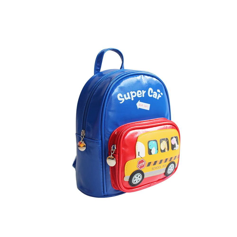 4688 Многоцветный детский рюкзак с мультяшным дизайном автомобиля