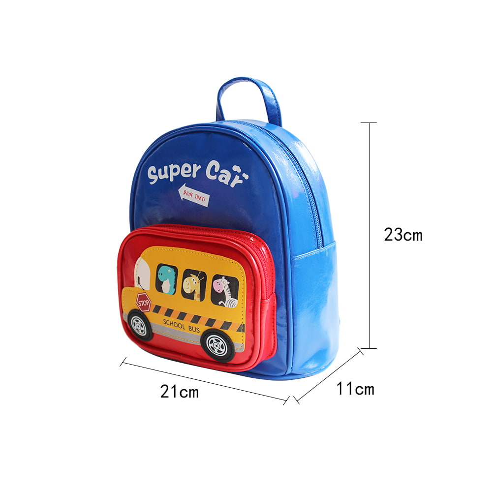 4688 Многоцветный детский рюкзак с мультяшным дизайном автомобиля